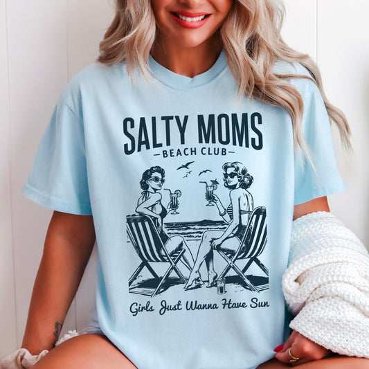 Ships 5/2 Salty Moms Beach Club Screen Print Transfer
