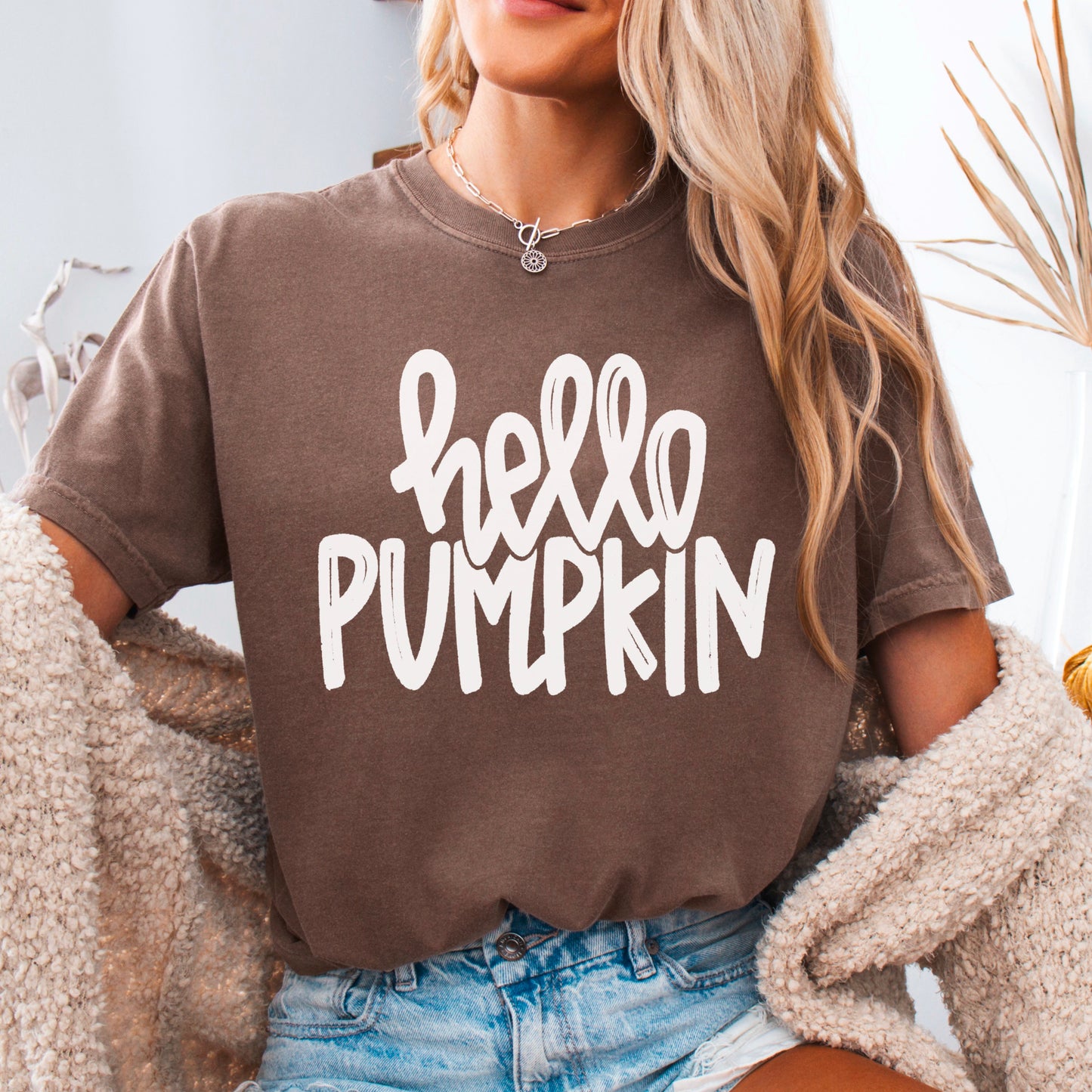 Hello Pumpkin Comfort Color Graphic Tee