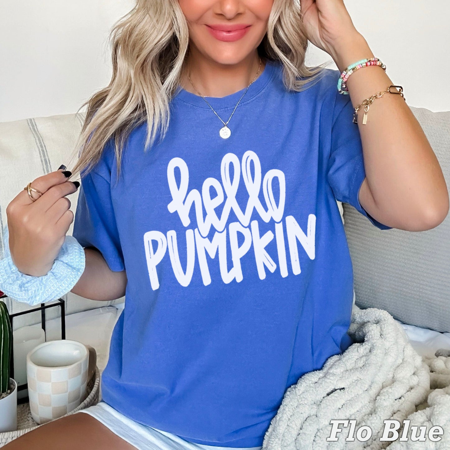 Hello Pumpkin Comfort Color Graphic Tee