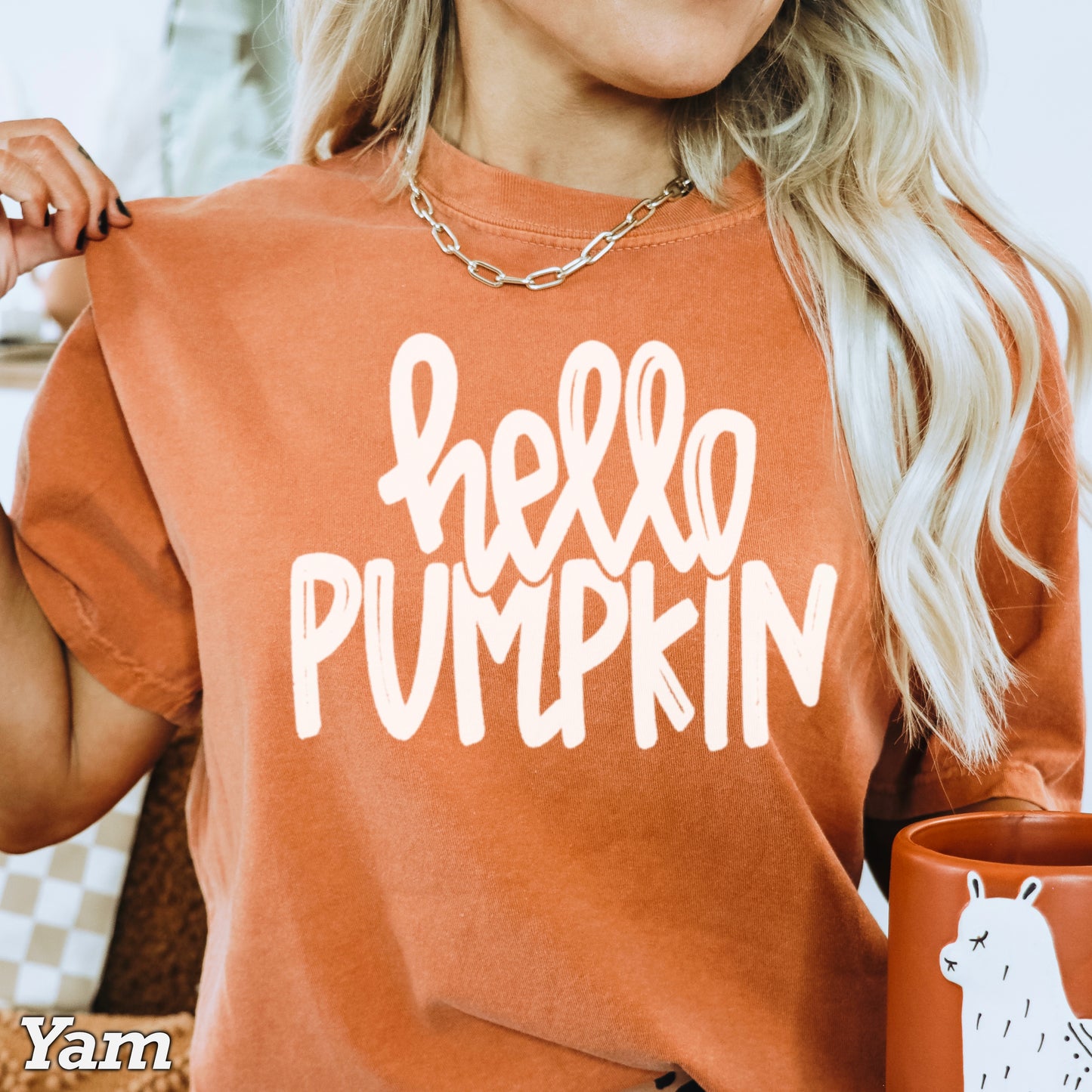Hello Pumpkin Comfort Color Graphic Tee