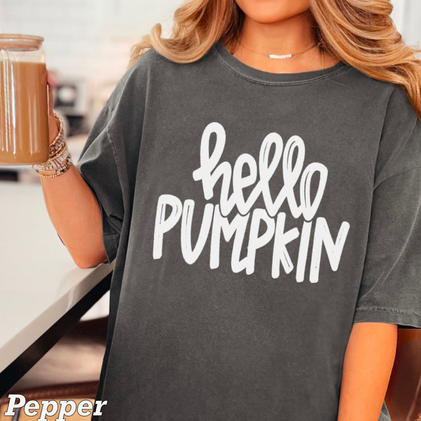 Hello Pumpkin Comfort Color Graphic Tee