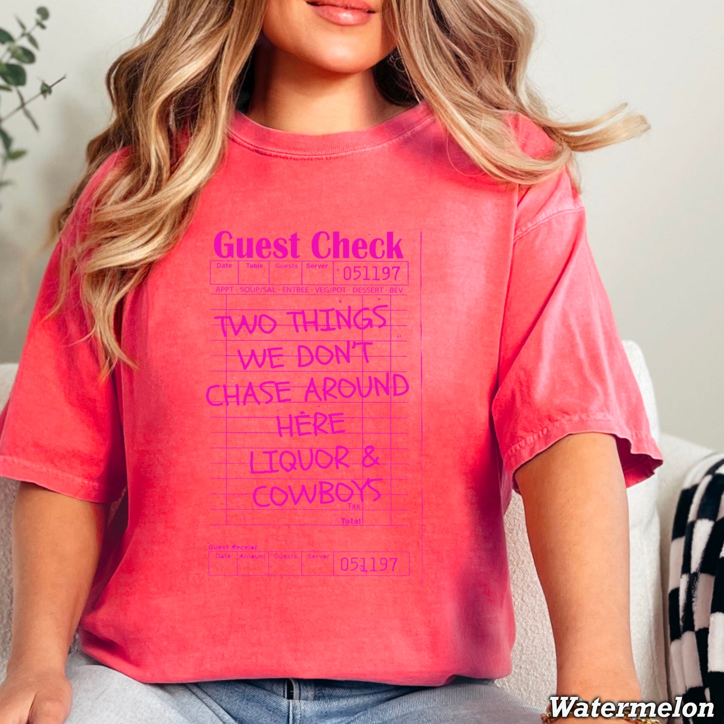 Two Things We Don’t Chase Around Here Comfort Color Graphic Tee