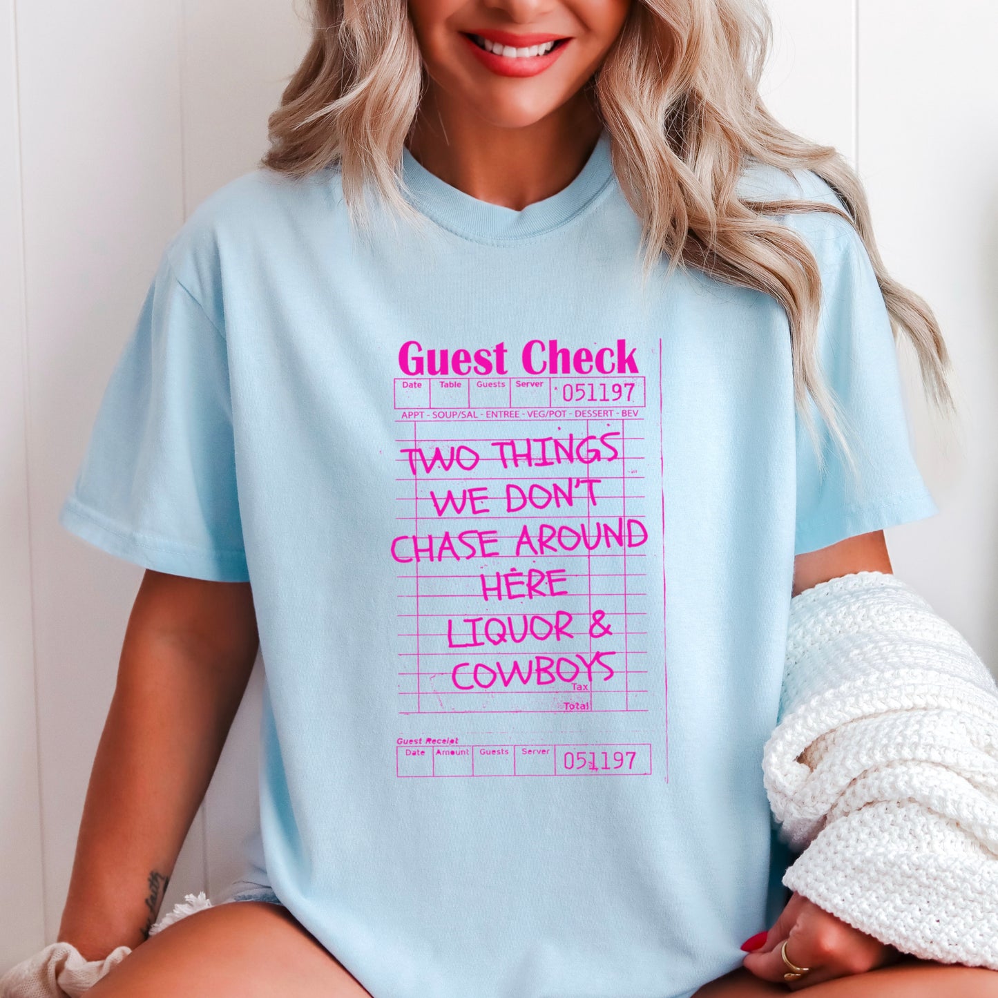 Two Things We Don’t Chase Around Here Comfort Color Graphic Tee