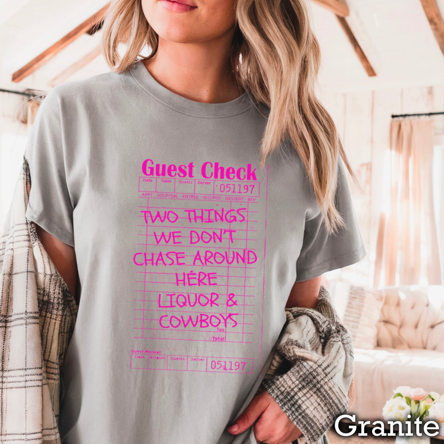 Two Things We Don’t Chase Around Here Comfort Color Graphic Tee
