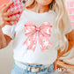 Pink Lace Ghost Bow DTF Transfer