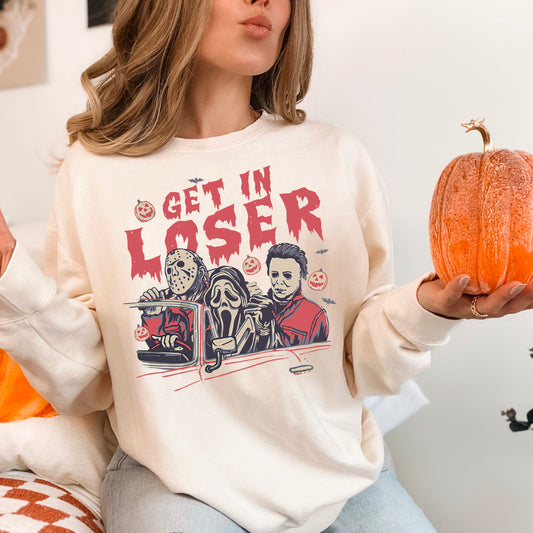 Get In Loser Halloween DTF Transfer