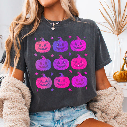 Pink/Purple Pumpkins Halloween DTF Transfer