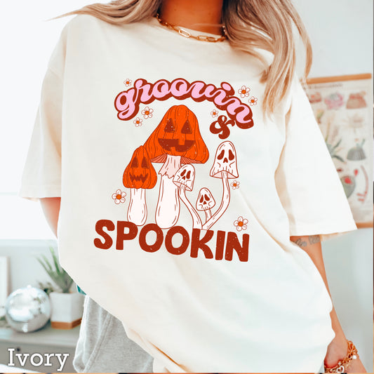 Groovin & Spookin Halloween DTF Transfer