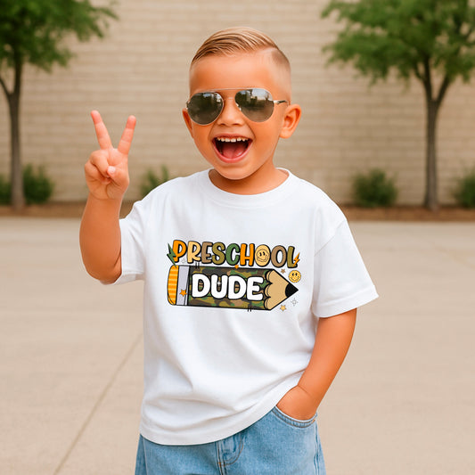 Preschool Dude Camo DTF Transfer