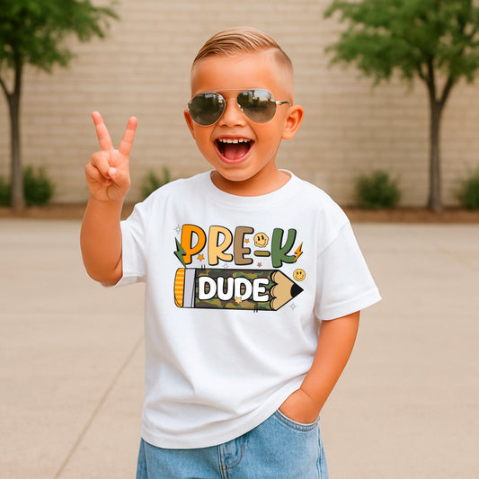 Pre-K Dude Camo DTF Transfer