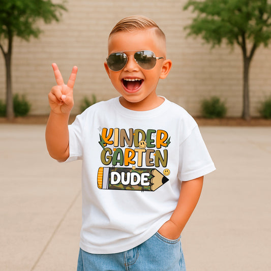 Kindergarten Dude Camo DTF Transfer