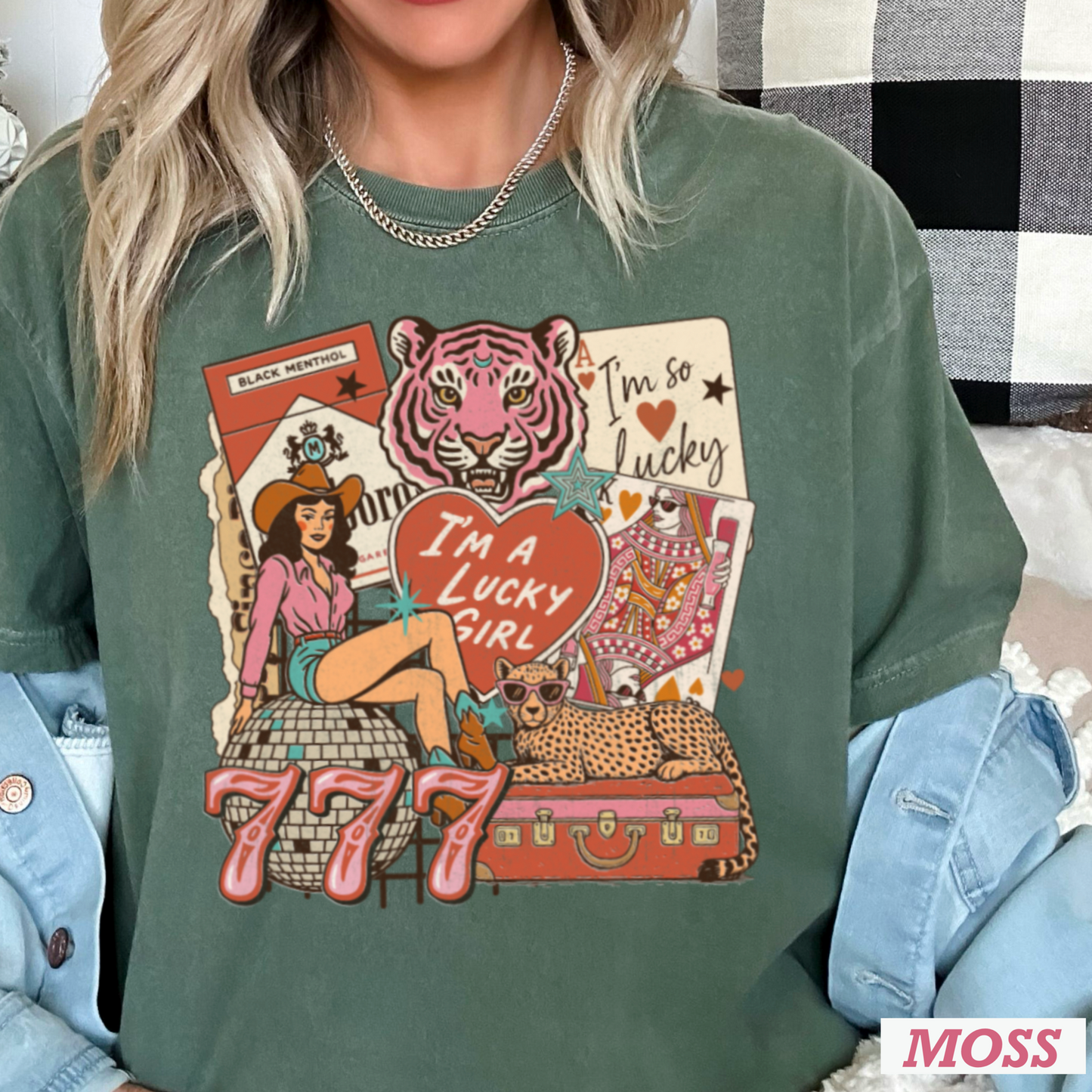 Lucky Girl Comfort Color Graphic Tee