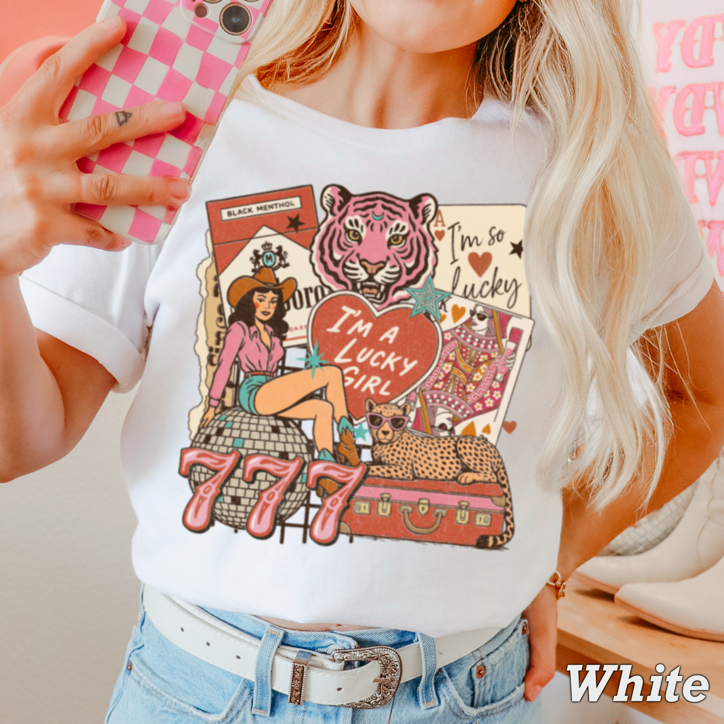 Lucky Girl Comfort Color Graphic Tee