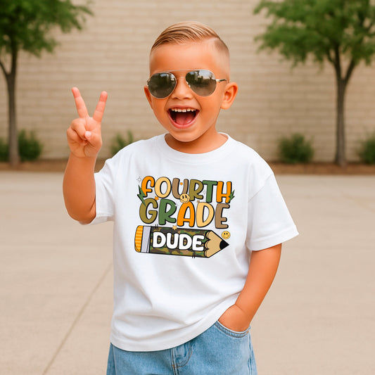 Fourth Grade Dude Camo DTF Transfer