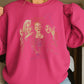 Halloween Sisters Halftone Crewneck Sweatshirt