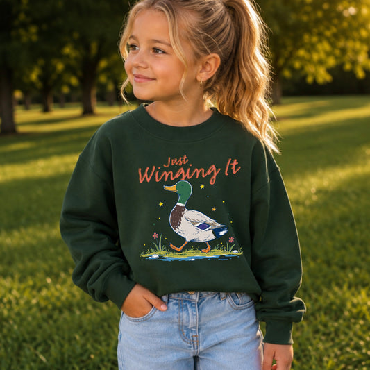 Just Winging It Youth Crewneck Sweatshirt