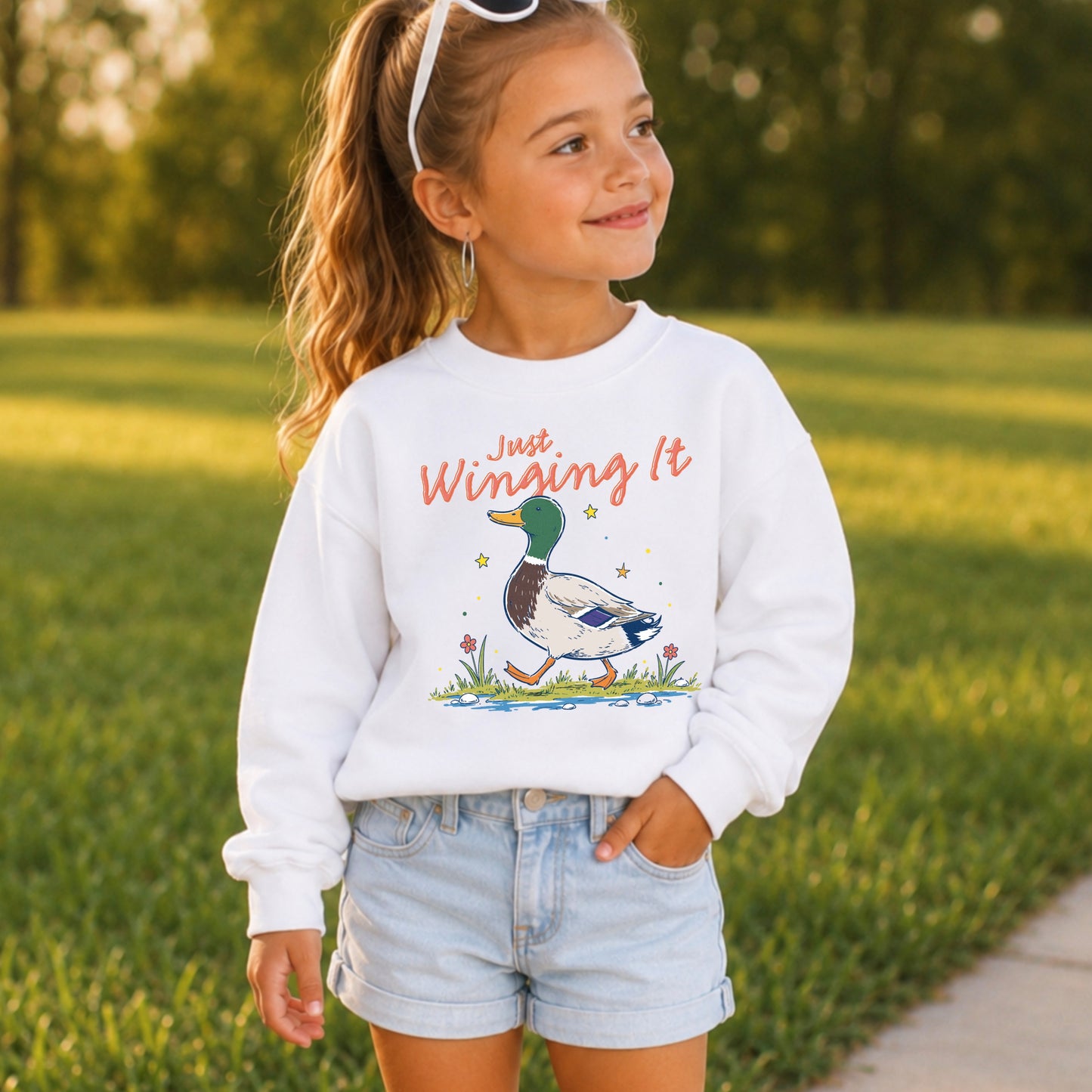 Just Winging It Youth Crewneck Sweatshirt