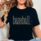Baseball Rhinestone Transfer Golden Shadow