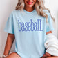 Baseball Rhinestone Transfer Royal Blue