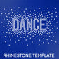 Dance Scattered Rhinestone Template