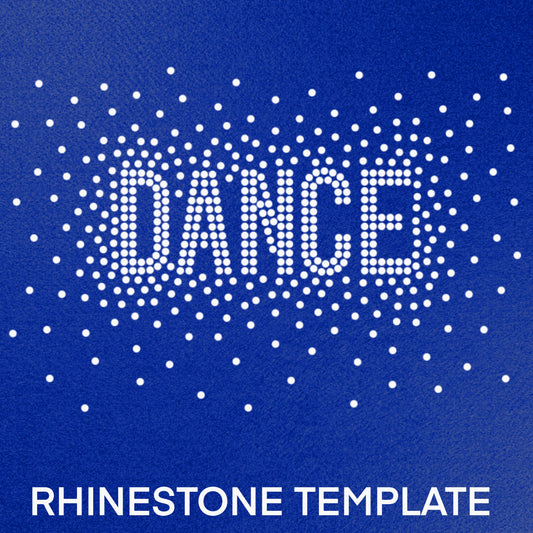 Dance Scattered Rhinestone Template