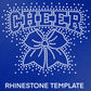 Cheer Bow Rhinestone Template