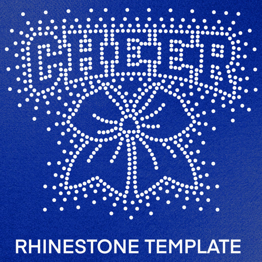 Cheer Bow Rhinestone Template