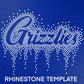 Grizzlies Rhinestone Template