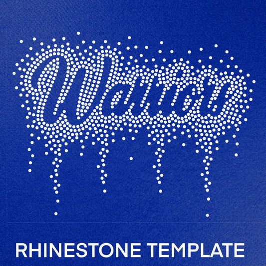 Warriors Rhinestone Template