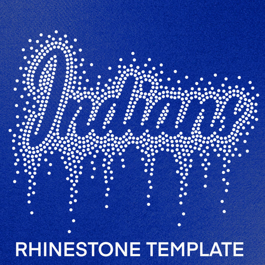 Indians Rhinestone Template