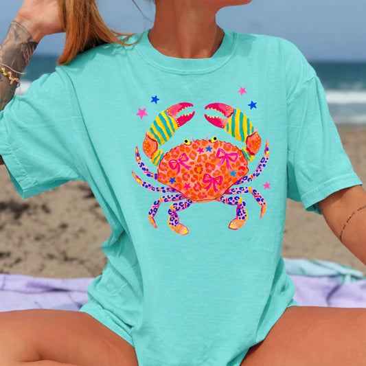 Preppy Crab DTF Transfer