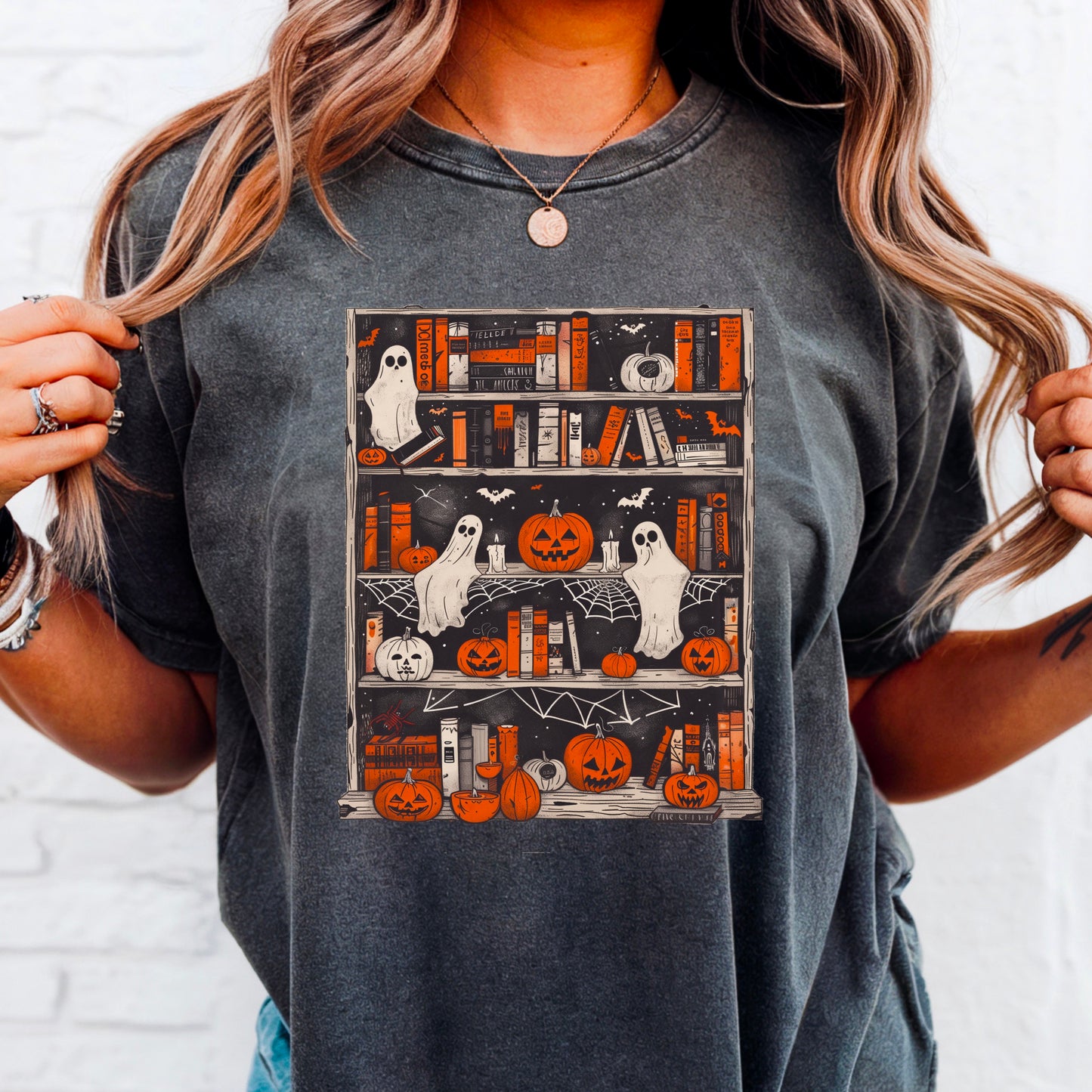 Ghost Bookcase  DTF Transfer