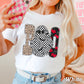 Retro Checkered Boo DTF Transfer