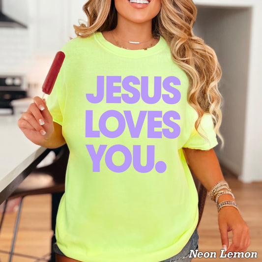 Jesus Loves You Screen Print Transfer