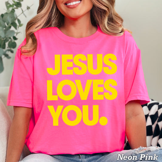 Jesus Loves You Screen Print Transfer
