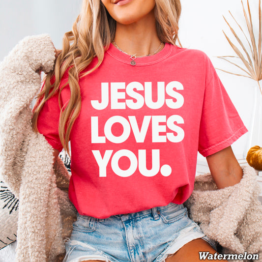 Jesus Loves You Screen Print Transfer
