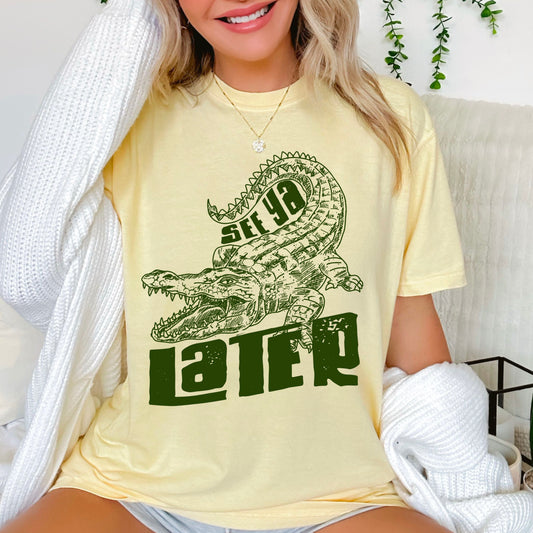 See You Later Alligator Screen Print Transfer