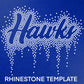 Hawks Rhinestone Template