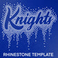 Knights Rhinestone Template