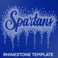 Spartans Rhinestone Template