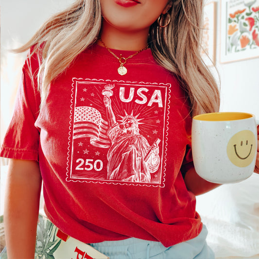 🛑 Pre-Order USA Stamp Screen Print Transfer