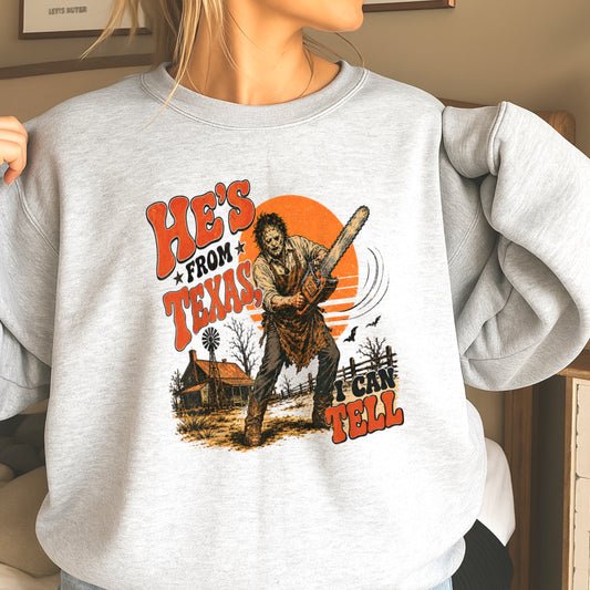 He’s From Texas Halloween DTF Transfer