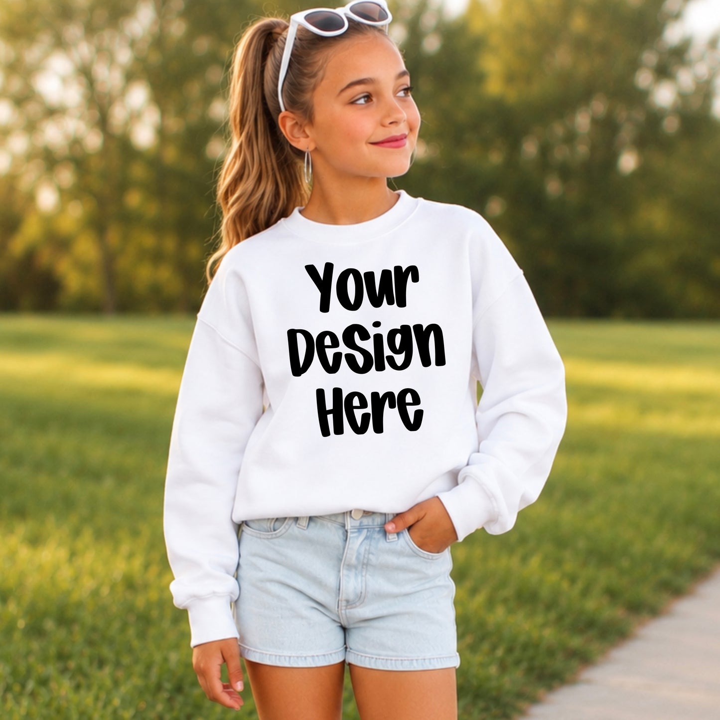 Custom Youth Print On Demand Gildan Sweatshirt