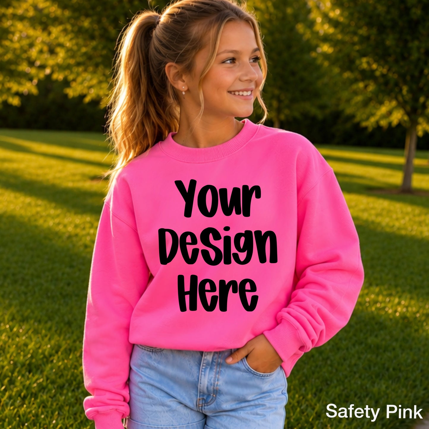 Custom Youth Print On Demand Gildan Sweatshirt
