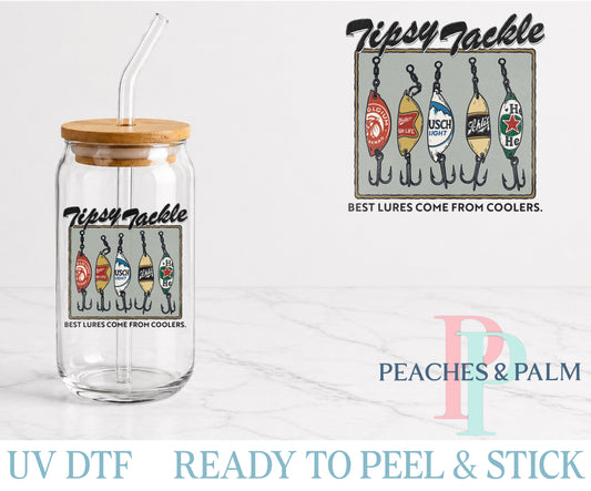 Tipsy Tackle UV DTF Decal