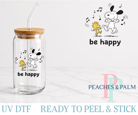 Be Happy UV DTF Decal