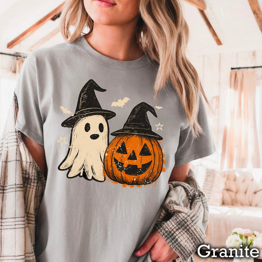Halloween Ghost & Pumpkin  DTF Transfer