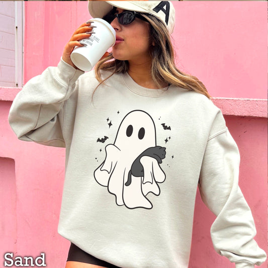 Ghost & Cat Crewneck Sweatshirt
