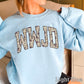 WWJD Camo Christian Graphic Crewneck Sweatshirt