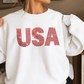 USA Red Rhinestone Transfer